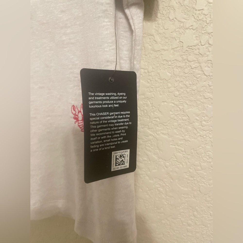 Chaser Linen Embroidered Short Sleeve Top - Picture 7 of 8